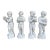 Italian White Porcelain Allegorical Four Seasons Putti, Set of Four, Mid-20th Century For Sale