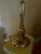 Stiffel Vintage Hollywood Regency Faux Bamboo Polished Brass Table Lamp With Black Tole Shade | Stiffel Style | 32” For Sale - Image 4 of 7