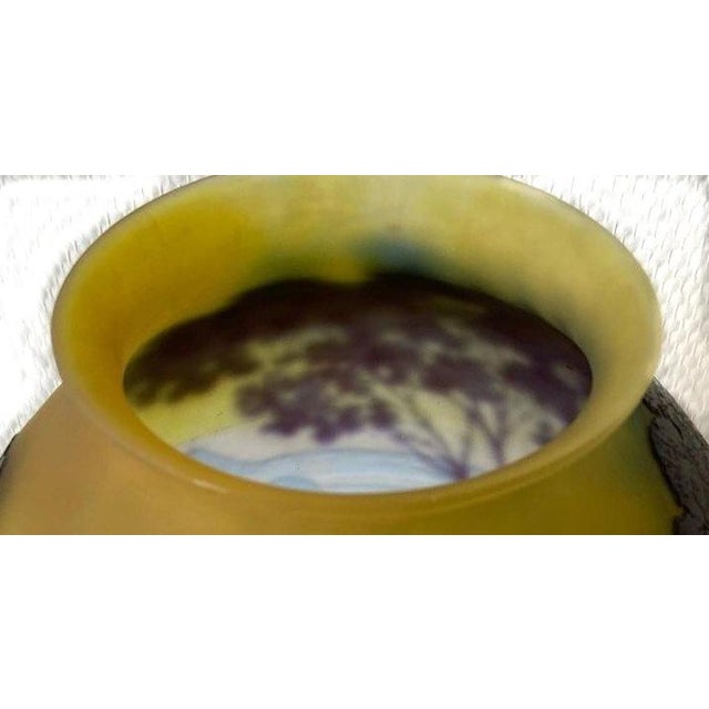 Emile Galle Vase. Decorated With Landscape. Galle End 1800 For Sale - Image 6 of 7
