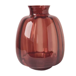 Copier Revisited Vase in Brown by A.D. Copier for Royal Leerdam Crystal, 2018