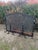 Metal Early 20th Century Spanish Revival Fire Screen, Andirons and Poker Set - 4 Piece Set For Sale - Image 7 of 12