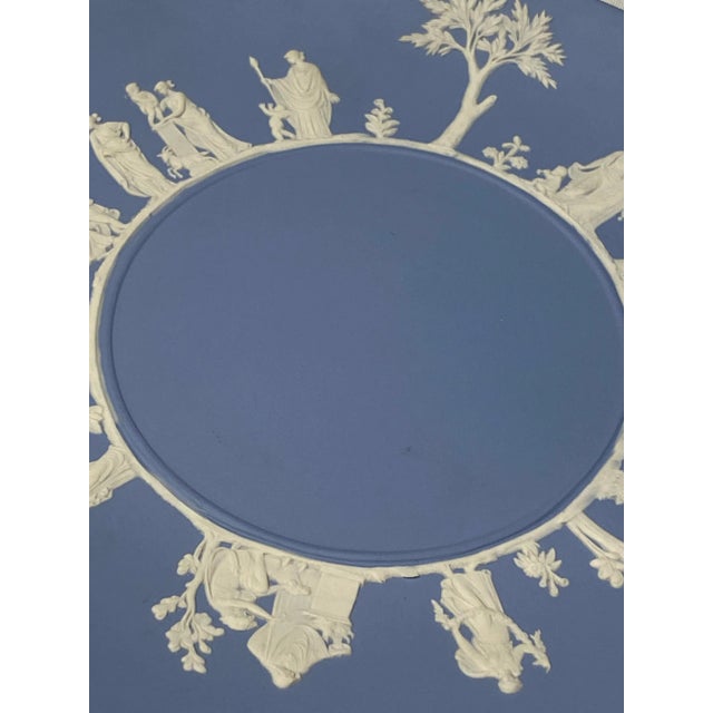 Wedgwood Vintage Mid-Century Blue Wedgwood Jasperware Plate For Sale - Image 4 of 7