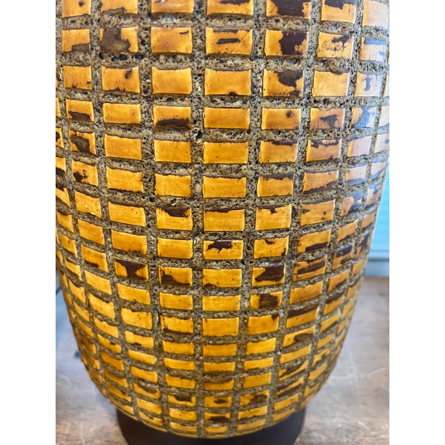 1960s 1960s Mid-Century Modern Pair Marcello Fantoni Brutalist Mosaic Ceramic Table Lamps For Sale - Image 5 of 9