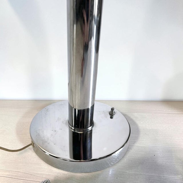 Robert Sonneman Style Chrome Atomic Waterfall Table Lamp For Sale In Miami - Image 6 of 9