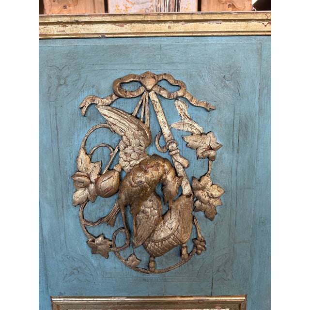 This is a striking pair of French trumeau mirrors with a hunt motif design, dating likely from the 19th century. Each...