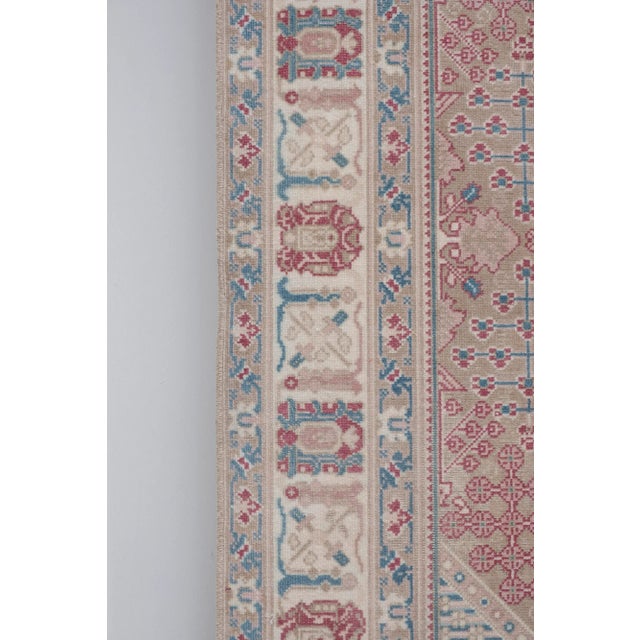 Taupe Vintage Turkish Oushak Rug 4'9" X 6'4" For Sale - Image 8 of 12