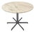 Vintage Round Dining Table in White Marble and Chrome Metal, 1970s For Sale