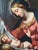 Baroque Antique 19th Century Baby Jesus Oil Painting Madonna Del Velo After Carlo Dolci For Sale - Image 3 of 17