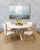 Wood Matthew Izzo Home Greer Round Glossy White Lacquer Dining Table With Tripod Base For Sale - Image 7 of 9