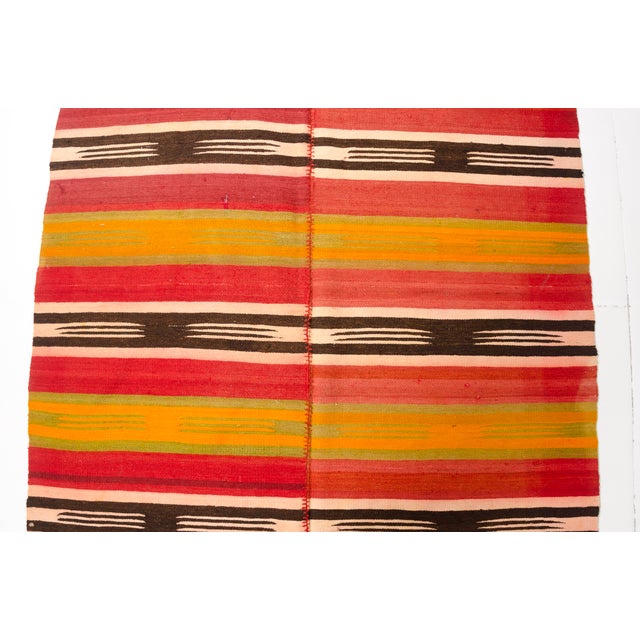 1950s Bohemian Floral Wool Kilim Rug For Sale - Image 5 of 10