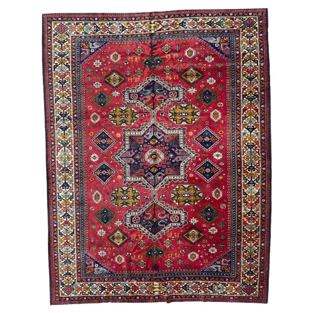 Large Vintage Caucasian Azerbaïdjan Rug For Sale