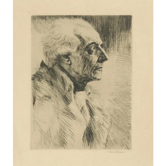 1940s Karl Bauer, Bust Portrait of Frederick the Great, 1940s, Etching on Paper For Sale - Image 5 of 10