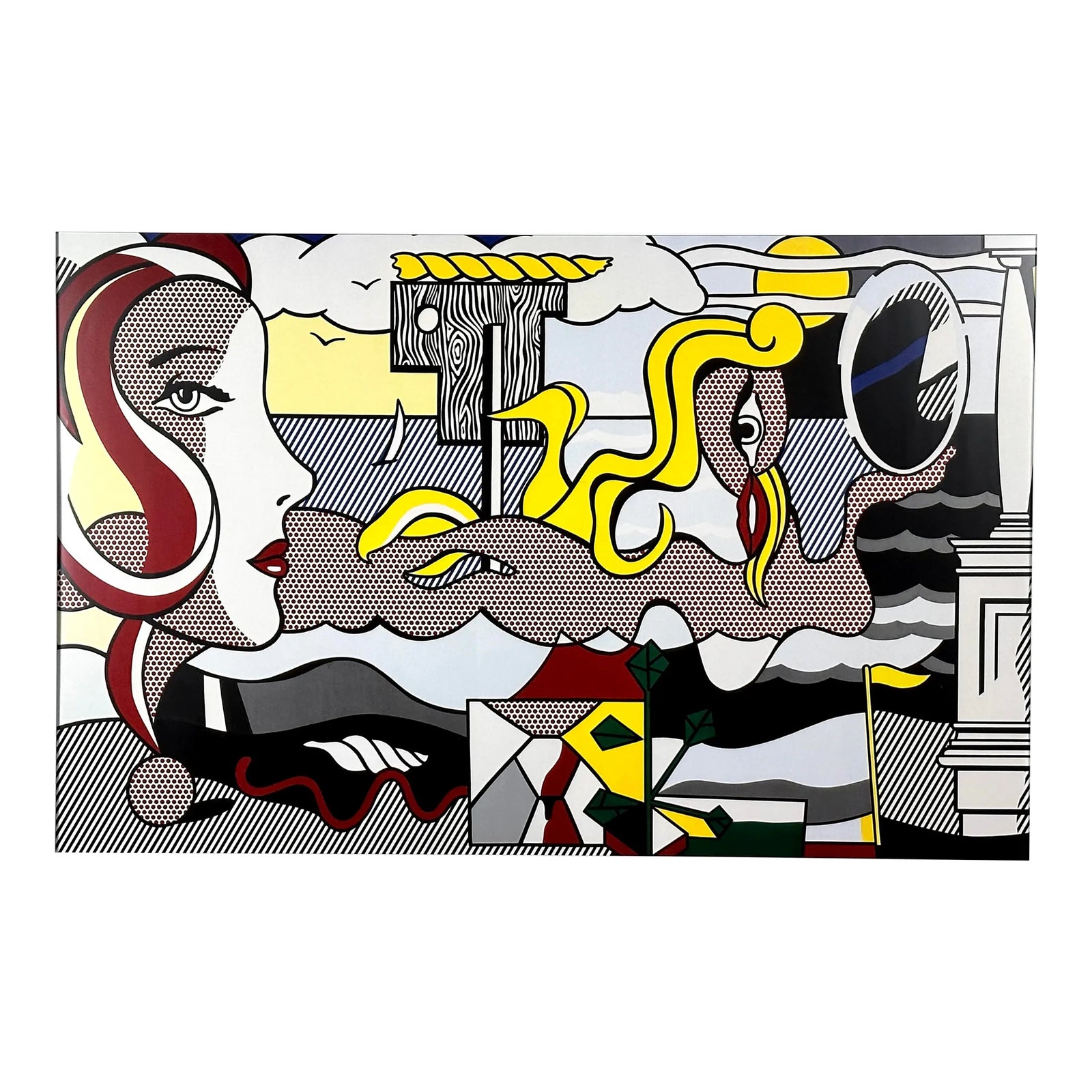 アート・デザイン・音楽 Roy Lichtenstein Roy Lichtenstein Figures in Landscape Pop Art Offset