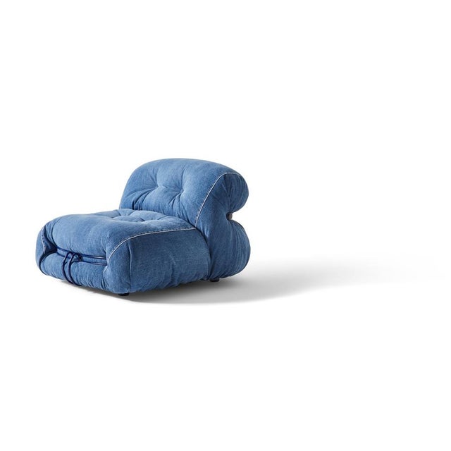 Limited Edition Soriana Denim Chair by Afra & Tobia Scarpa for Cassina For Sale - Image 6 of 18