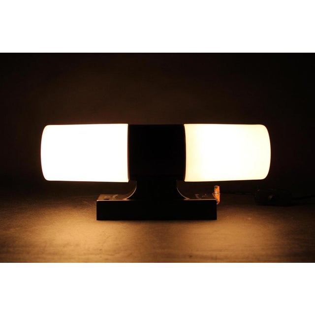 Mid-Century Modern Bakelite and Glass Wall Light, Czechoslovakia, 1960s For Sale - Image 9 of 10