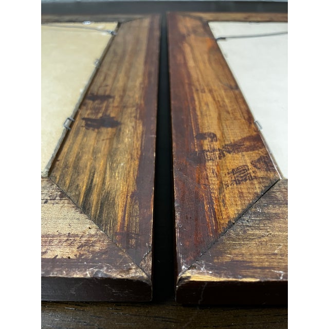 Pair of Vintage Wood Framed Japanese Woodblock Reproduction Prints, Part of the Shin-Hanga ("New Prints") Movement For Sale - Image 18 of 18