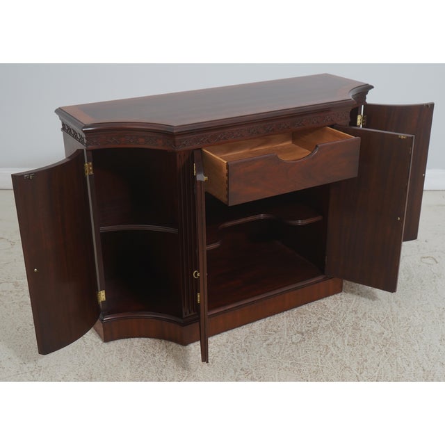 Chippendale Henkel Harris Mahogany Inlaid Four Door Server Credenza For Sale - Image 3 of 18