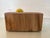 Rare Danish Mid Century Handmade Carved Tulip Flower Salt & Pepper Set on Burlwood Stand For Sale - Image 10 of 11