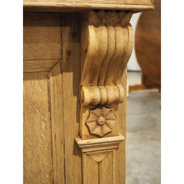 Wood 19th Century French Bleached Oak Mercerie Counter With Drawers For Sale - Image 7 of 18
