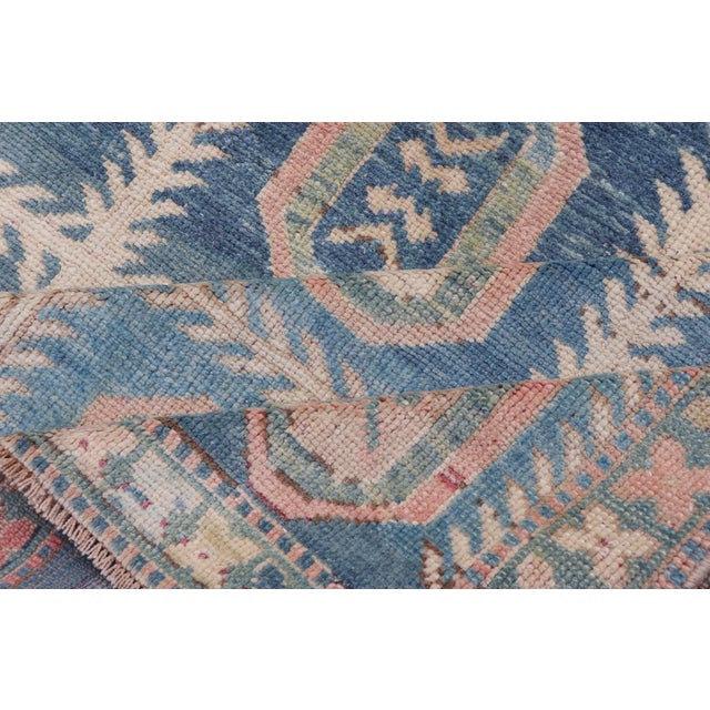 Vintage Hand-Knotted Turkish Tulu Rug in Wool With All-Over Medallion Design For Sale - Image 9 of 10