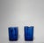 Blue Vintage Art Deco "Chevron" Cobalt Blue Depression Glass Sugar & Creamer Set For Sale - Image 8 of 10