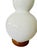 Lauren Ralph Lauren Lauren Ralph Lauren Ivory Crackle-Glaze Double Gourd Ceramic Table Lamp With Wood Base For Sale - Image 4 of 6