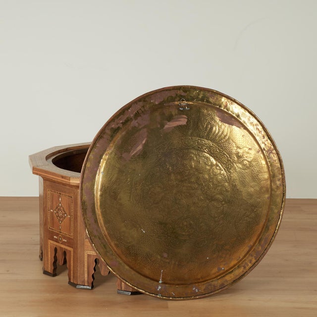Antique Moroccan Inlaid Table With Tray Top For Sale - Image 15 of 16