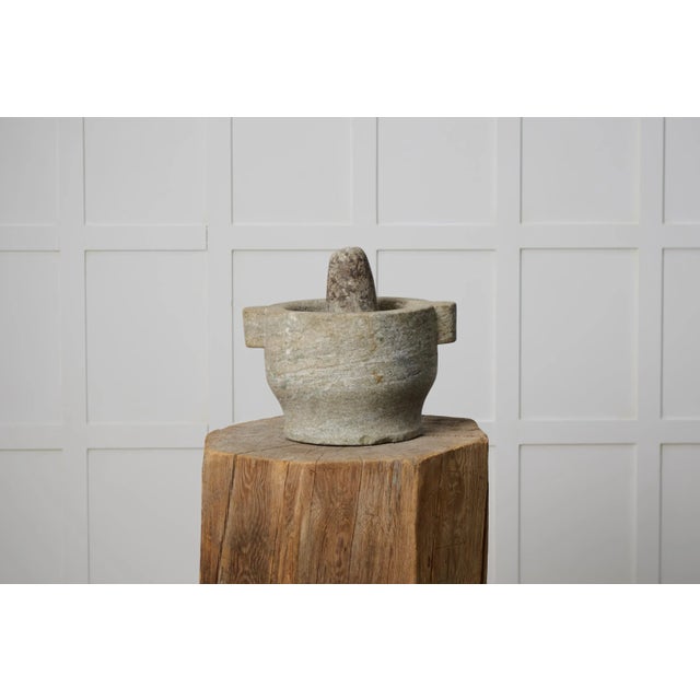 Swedish Grey Stone Mortar For Sale - Image 3 of 6