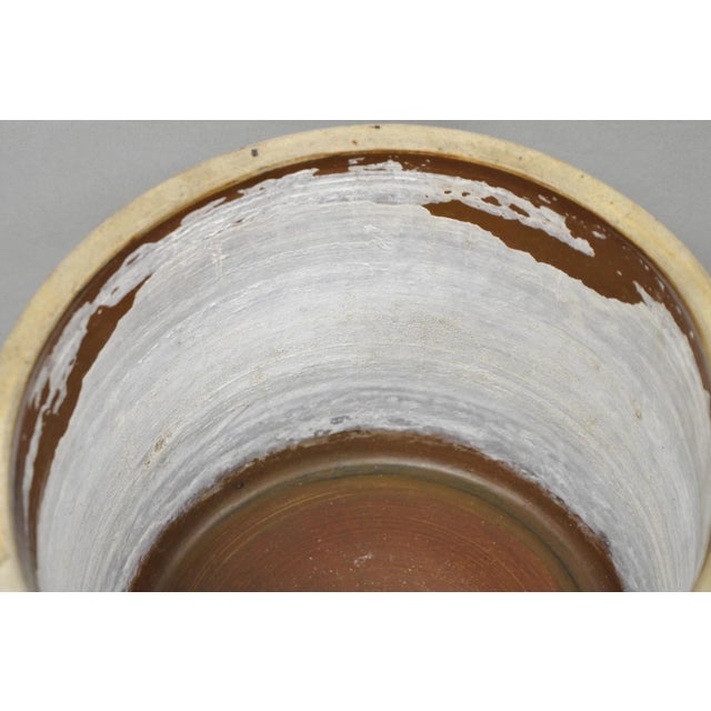 Antique a.e. Smith & Sons Cobalt Blue Painted Flower 3 Gallon Stoneware Crock For Sale - Image 9 of 15