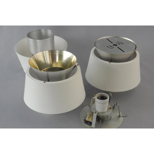 Silver Tivoli Ceiling Lamps by Jorn Utzon for Nordisk Solar Compagni, Denmark. Set of 3 For Sale - Image 8 of 10