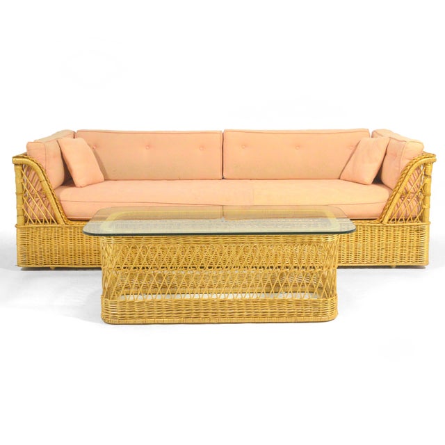 Mid 20th Century Davis Allen Coffee Table by McGuire For Sale - Image 5 of 6