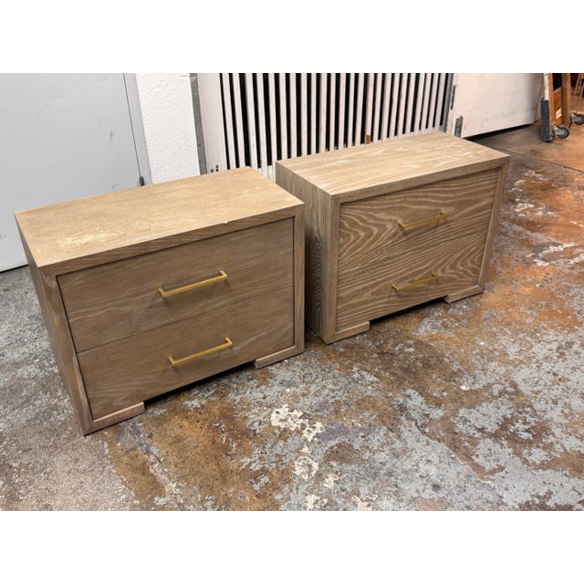 Design Plus Gallery presents the Pair of Madison Nightstands from Williams Sonoma Home. These two-drawer nightstands are...