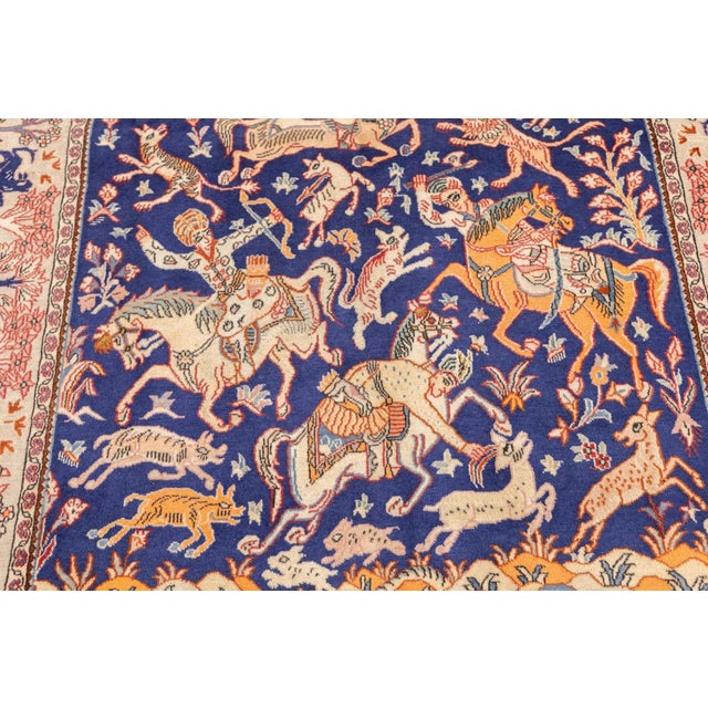 Vintage Hand-Knotted Persian Isfahan Rug 4'5" X 6'7" For Sale - Image 14 of 18