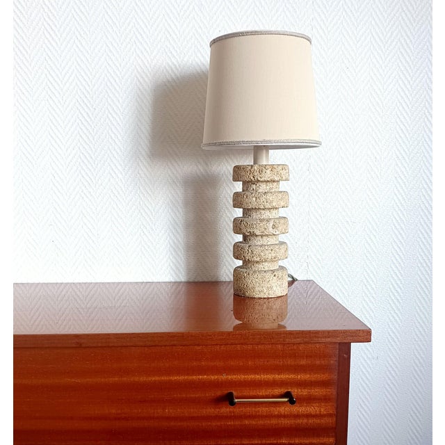 Brutalist Stone Lamp in the style of Tormos, 1970 For Sale - Image 13 of 13