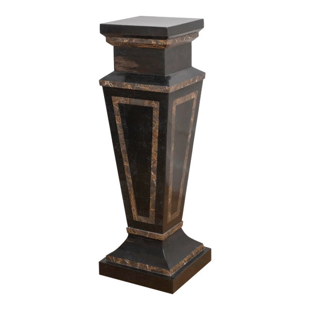 Maitland-Smith Marble Pedestal | 1980s Neoclassical Revival Elegance For Sale