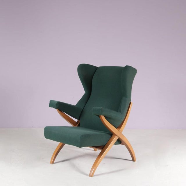 Vintage Italian Fiorenza High Back Easy Chair by Franco Albini for Arflex, 1980s For Sale - Image 13 of 13