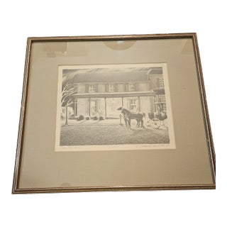 Country Inn Drawing/Framed, L. Wolverton Hendrick, 1982, Signed, Numbered For Sale