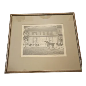 Country Inn Drawing/Framed, L. Wolverton Hendrick, 1982, Signed, Numbered