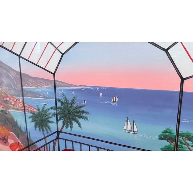 Contemporary François Ledan “Riviera Vista” Seriolithograph Signed Printer’s Proof Pp For Sale - Image 3 of 10