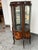 Vintage Marquetry Curved Glass Display Cabinet For Sale - Image 10 of 12