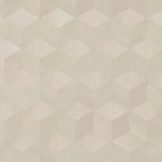 Sample - Schumacher Chevron Inlay Wallpaper in Blond For Sale