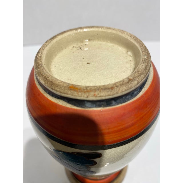 Red Vintage Ogata Kenzan Style Japanese Vase For Sale - Image 8 of 9