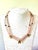 Lovely vintage glass beaded necklace with brass gold tone bee beads
