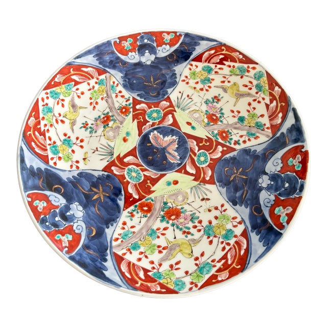 Antique Imari Charger Large 15” For Sale