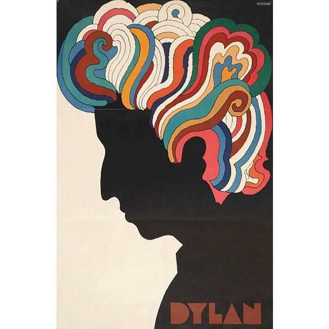 Vintage 1960s Milton Glaser Bob Dylan Poster For Sale
