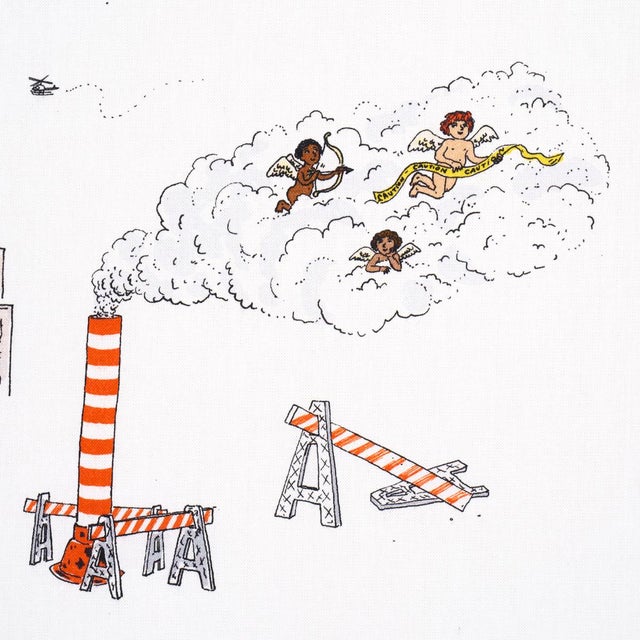 Schumacher Schumacher x The New Yorker Joana Avillez's Street Scenes Fabric In Multicolor On White For Sale - Image 4 of 5