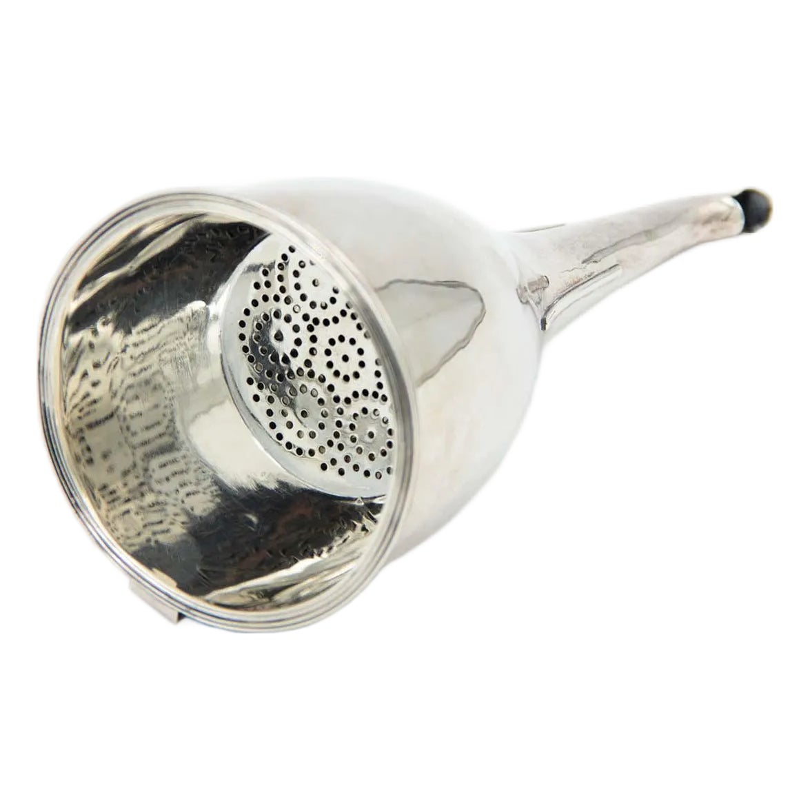 Plain Silver Funnel with Overflow Drain | Chairish