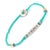Contemporary Sterling Silver Spiritual Symbols Turquoise Woven Hope Braided Bracelet For Sale - Image 3 of 7