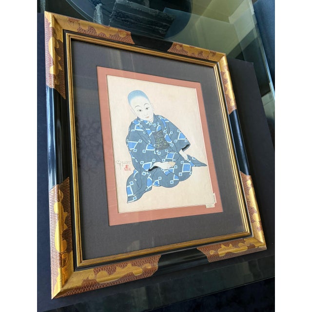 Japanese Woodblock Print Kiyoshi Tokio by Paul Jacoulet For Sale - Image 10 of 15