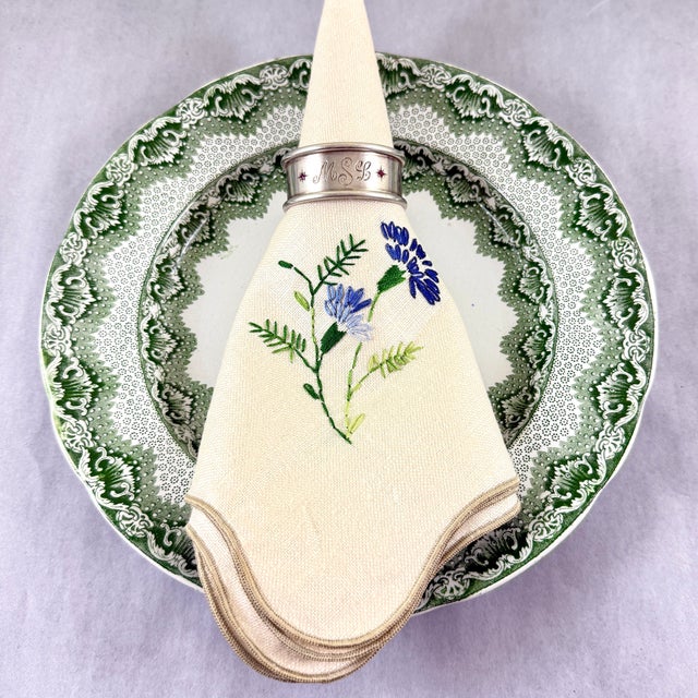 Estate Sterling Silver Napkin Rings, Mixed Set of Four For Sale - Image 10 of 14